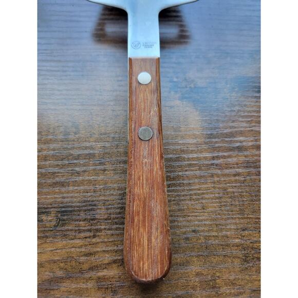 Vintage Vernon Stainless Steel Cheese Slicer/Server - Wood Handle - Taiwan - Picture 7 of 8